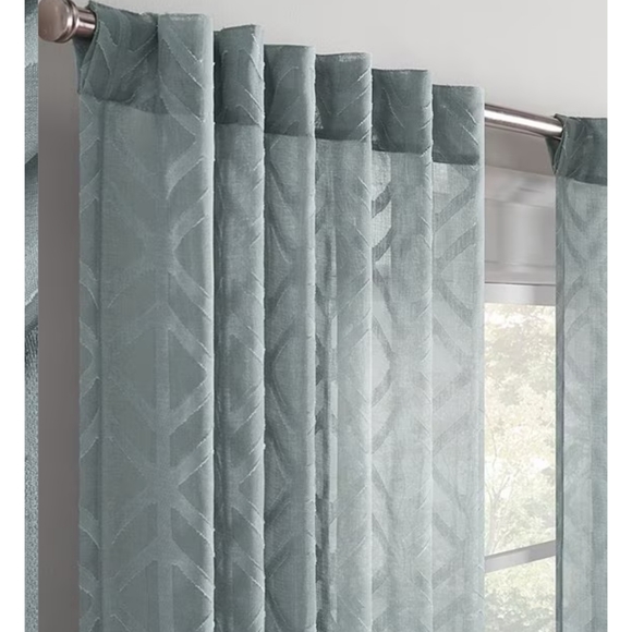 Perfect Pair Garrison Clip Sheer Drapery Panel Pair - Picture 7 of 7